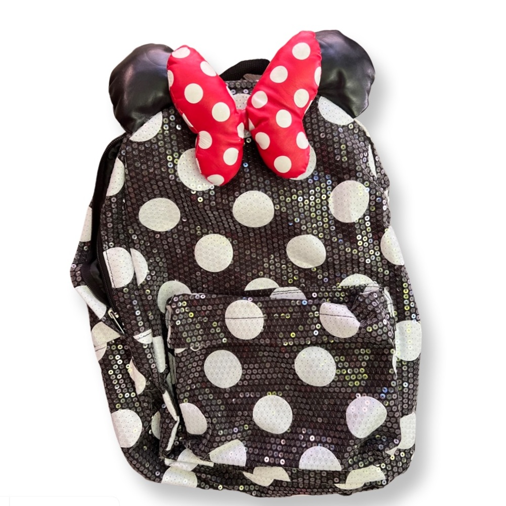 Disney Parks Authentic Exclusive Minnie Mouse Sequin Polk A Dotted Backpack